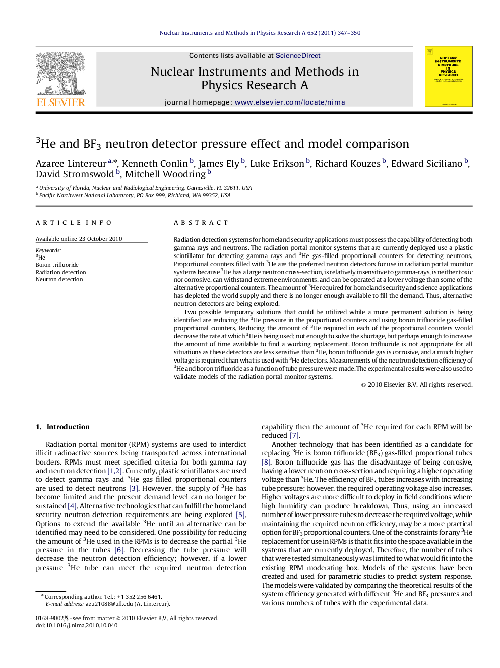 3He and BF3 neutron detector pressure effect and model comparison