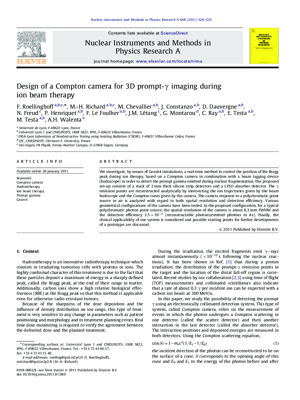 Design of a Compton camera for 3D prompt-γγ imaging during ion beam therapy
