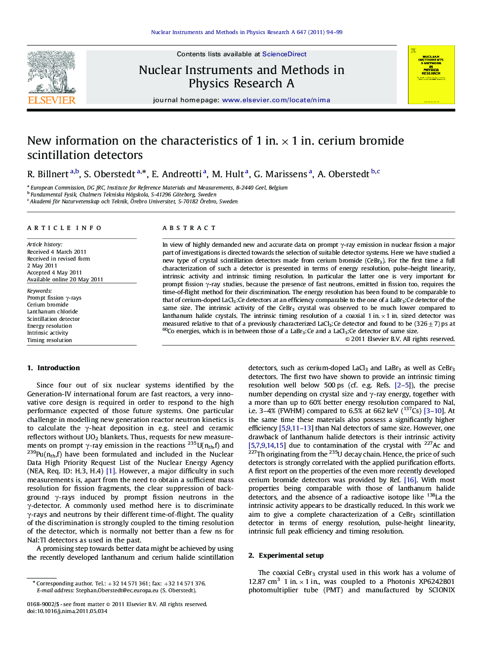 New information on the characteristics of 1 in.×1 in. cerium bromide scintillation detectors