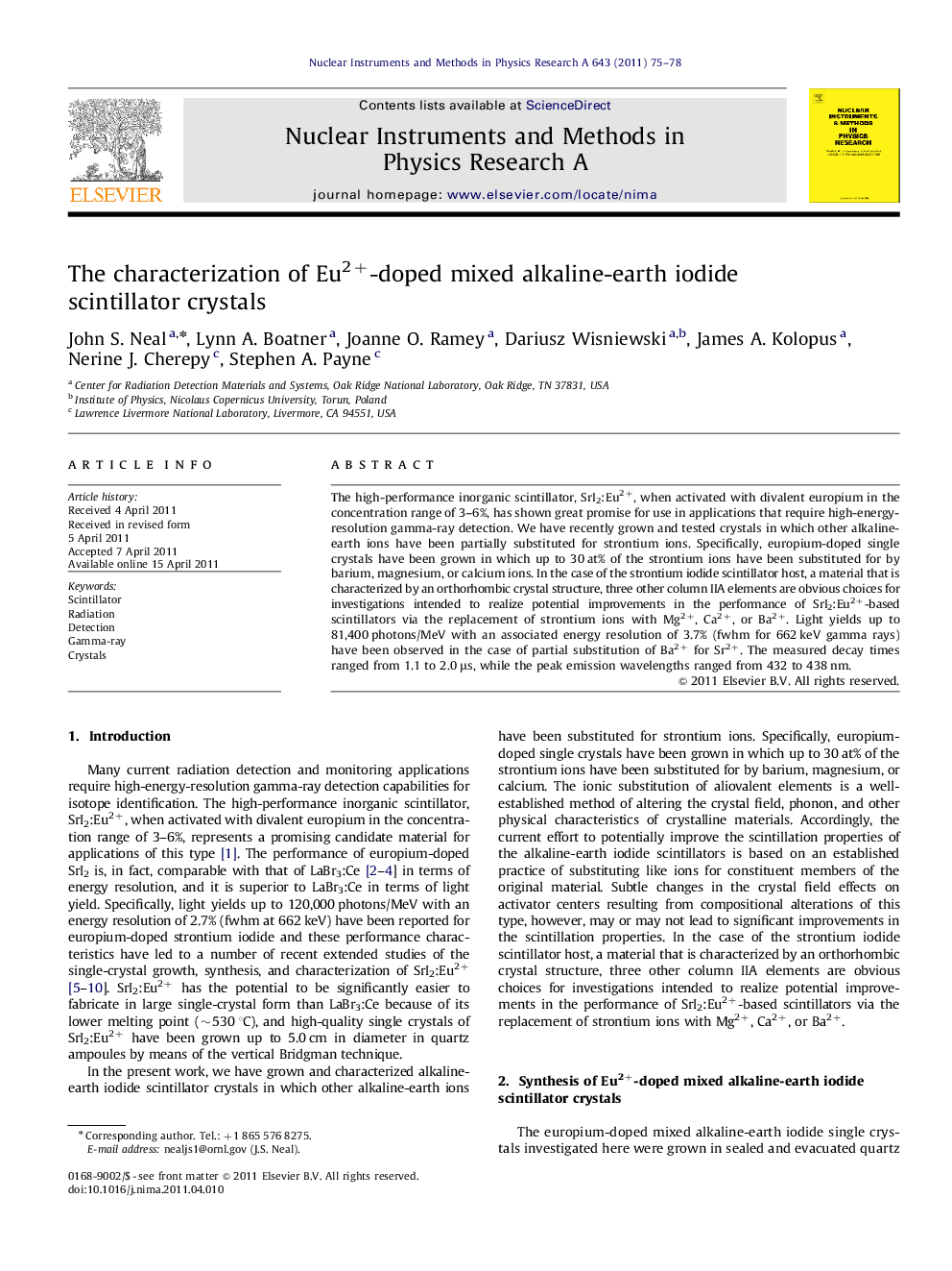 The characterization of Eu2+-doped mixed alkaline-earth iodide scintillator crystals