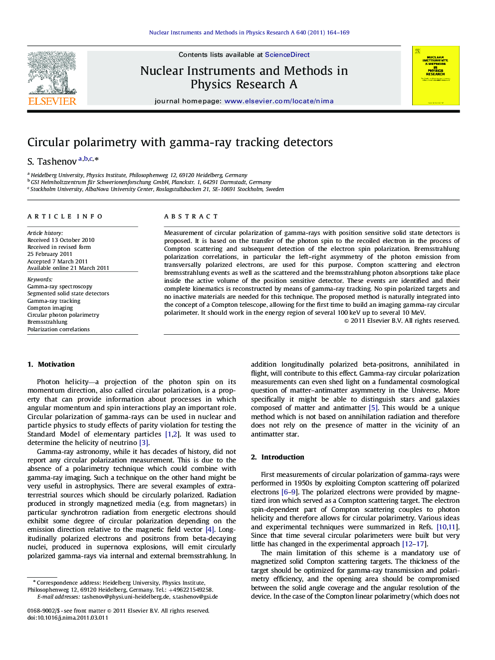 Circular polarimetry with gamma-ray tracking detectors