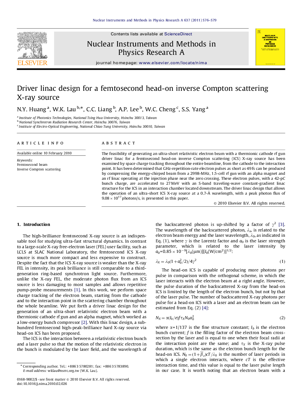 Driver linac design for a femtosecond head-on inverse Compton scatteringX-ray source