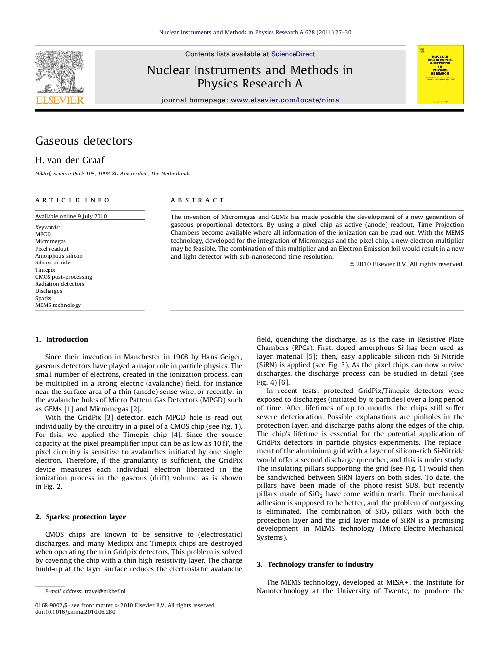 Gaseous detectors