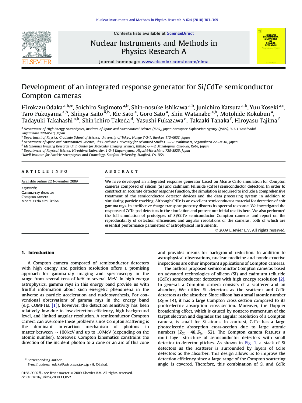 Development of an integrated response generator for Si/CdTe semiconductor Compton cameras