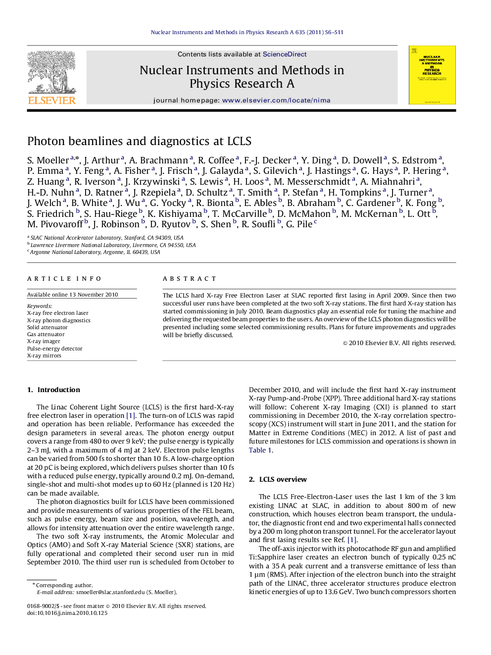 Photon beamlines and diagnostics at LCLS