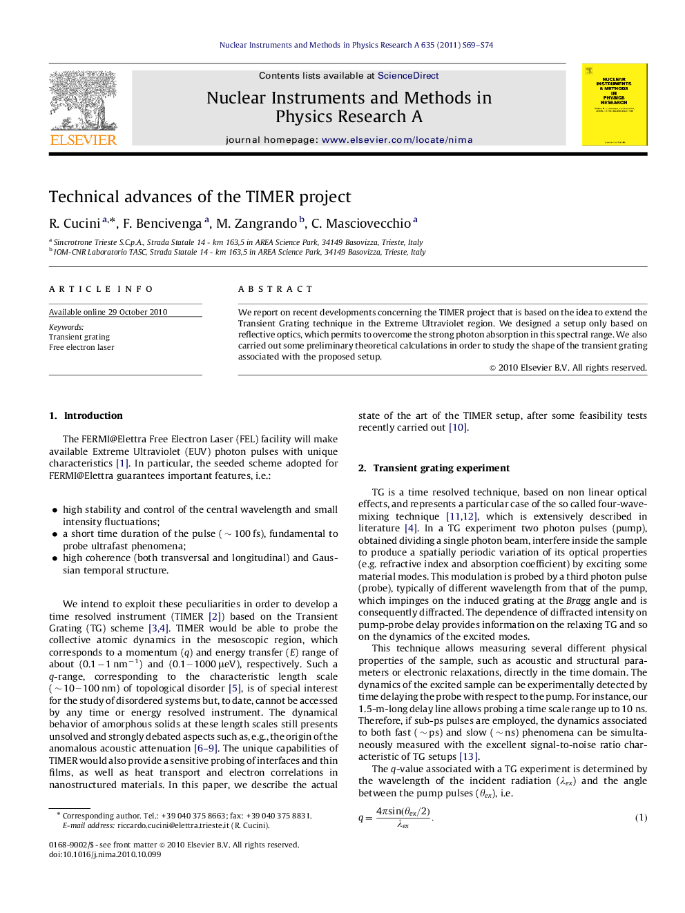 Technical advances of the TIMER project