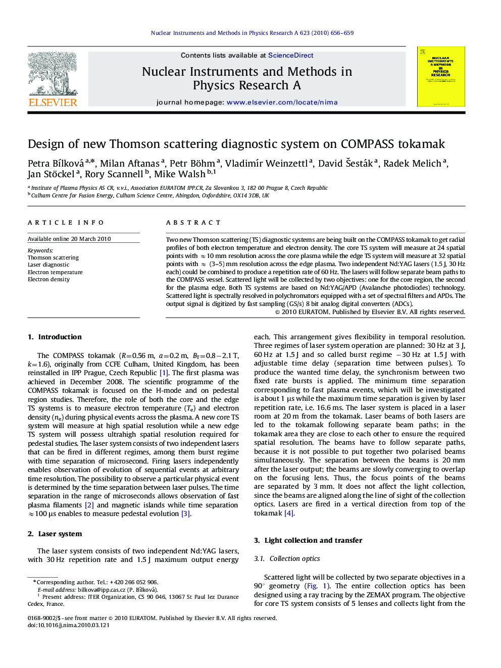 Design of new Thomson scattering diagnostic system on COMPASS tokamak