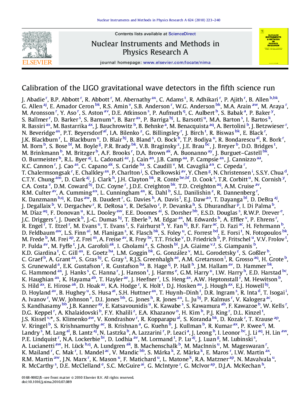 Calibration of the LIGO gravitational wave detectors in the fifth science run