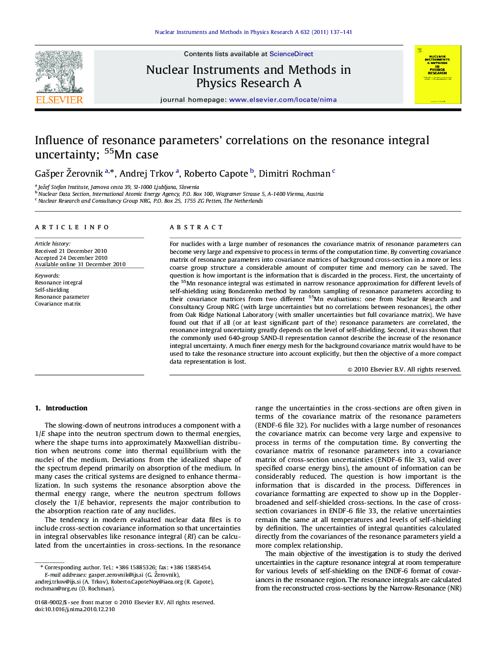 Influence of resonance parameters' correlations on the resonance integral uncertainty; 55Mn case