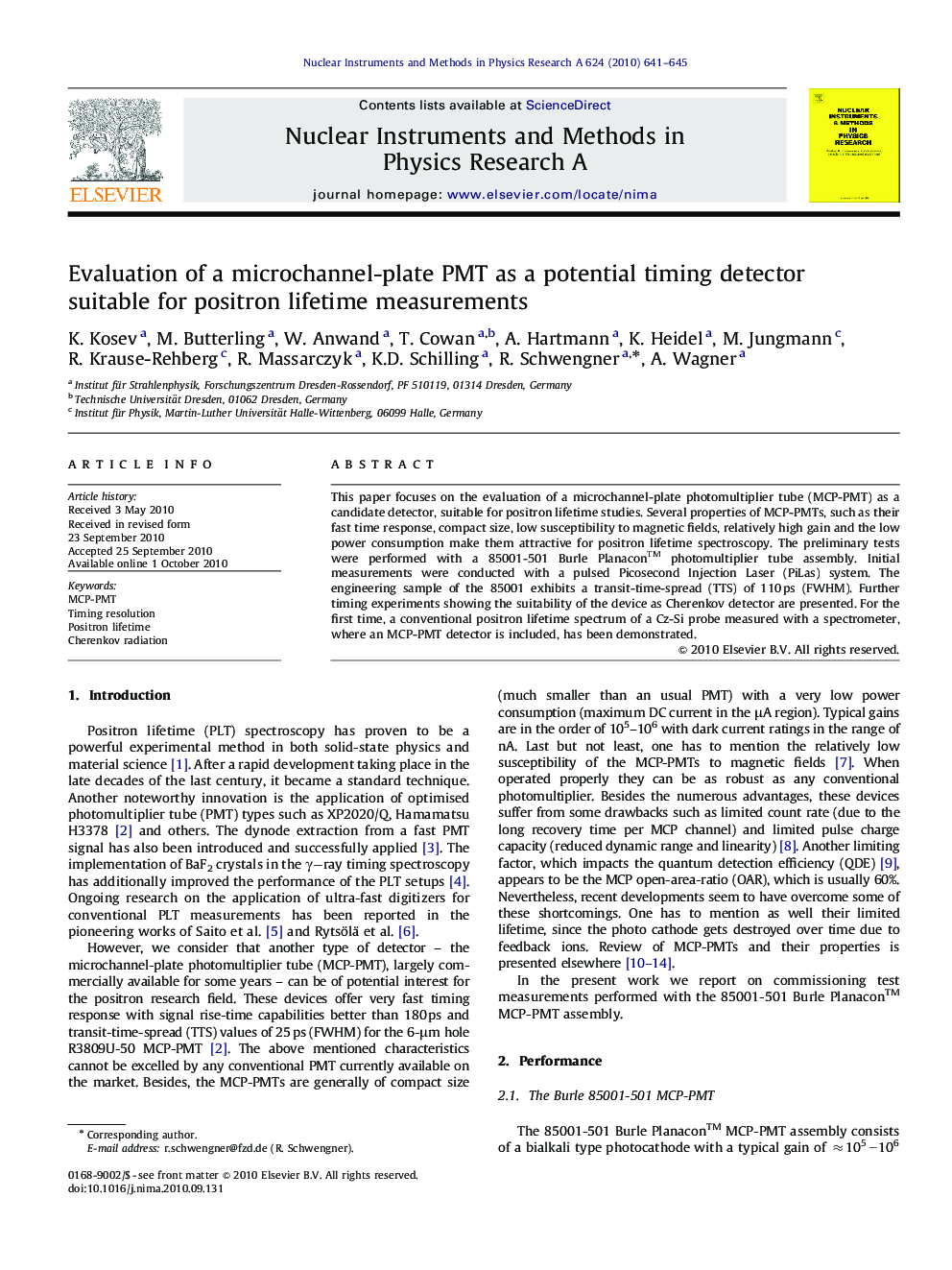 Evaluation of a microchannel-plate PMT as a potential timing detector suitable for positron lifetime measurements