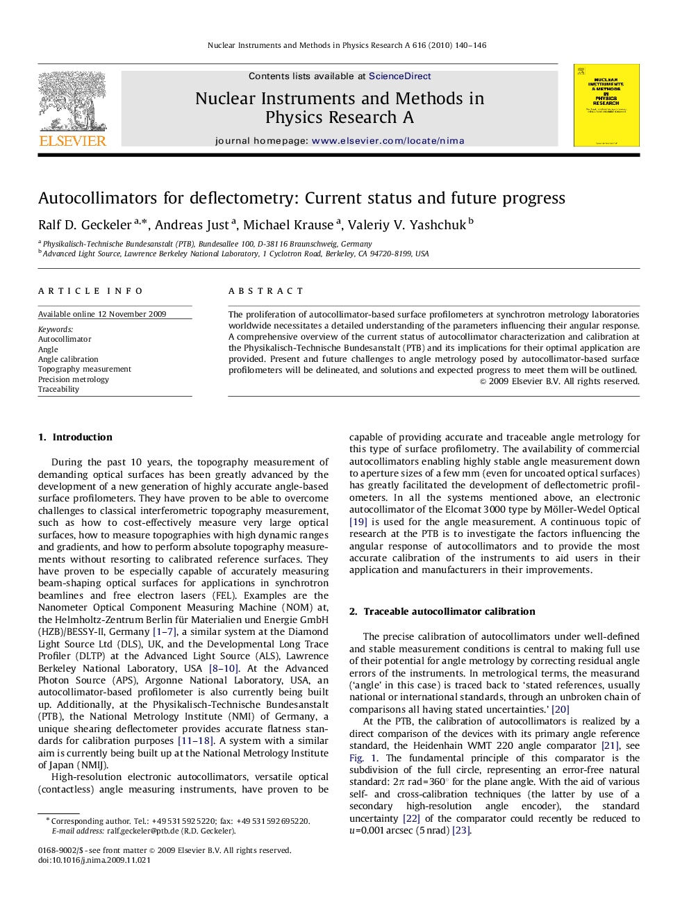 Autocollimators for deflectometry: Current status and future progress