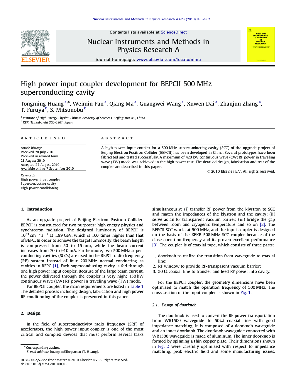 High power input coupler development for BEPCII 500 MHz superconducting cavity