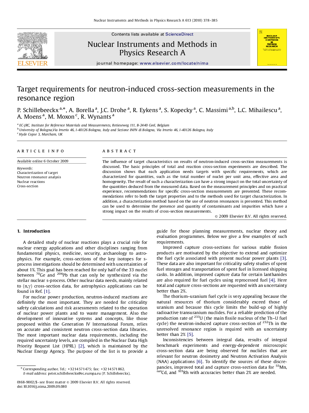 Target requirements for neutron-induced cross-section measurements in the resonance region