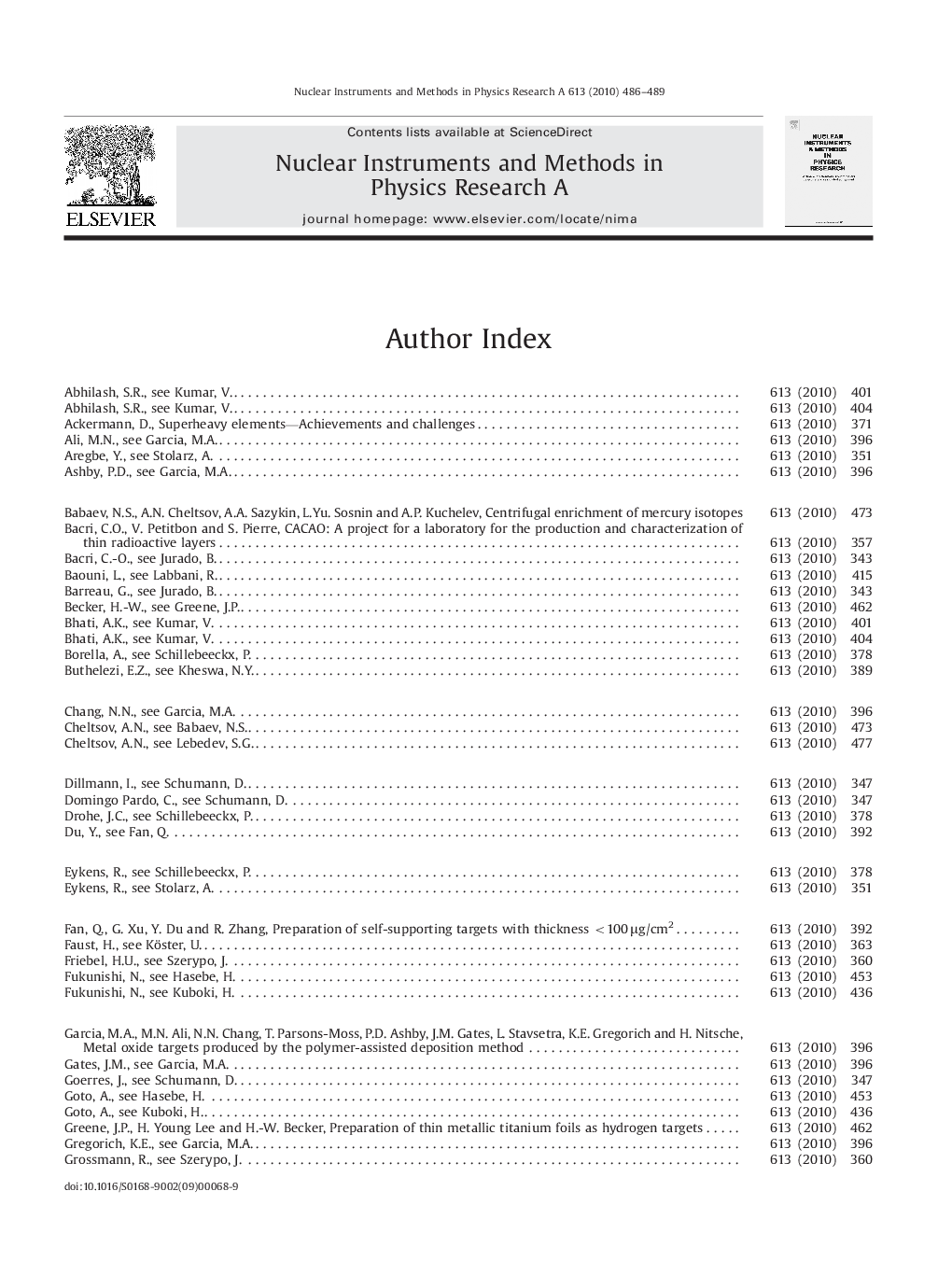 Author Index