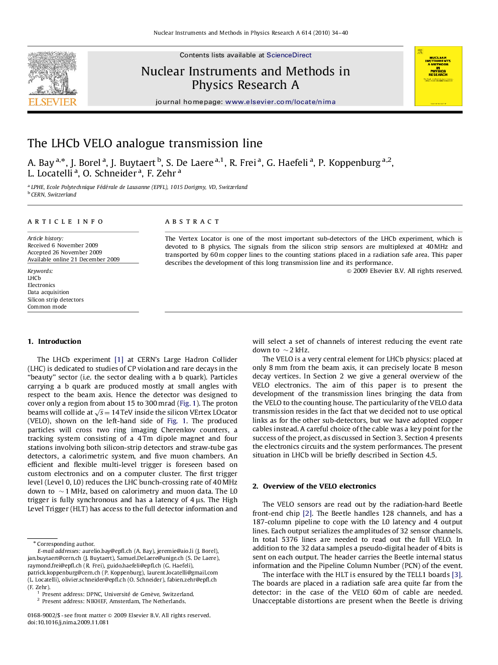 The LHCb VELO analogue transmission line