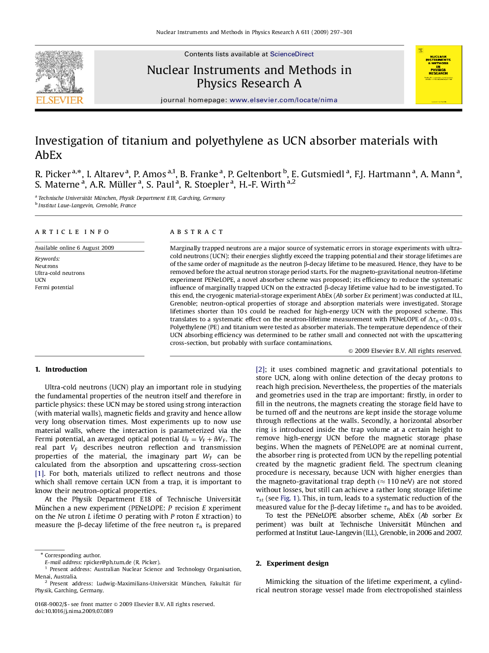 Investigation of titanium and polyethylene as UCN absorber materials with AbEx