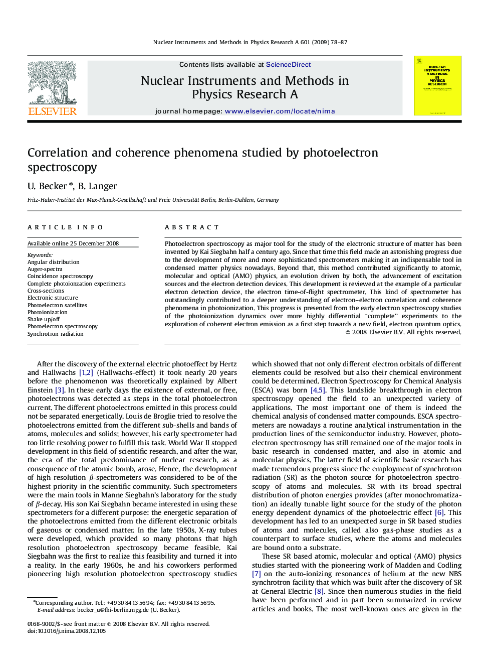 Correlation and coherence phenomena studied by photoelectron spectroscopy