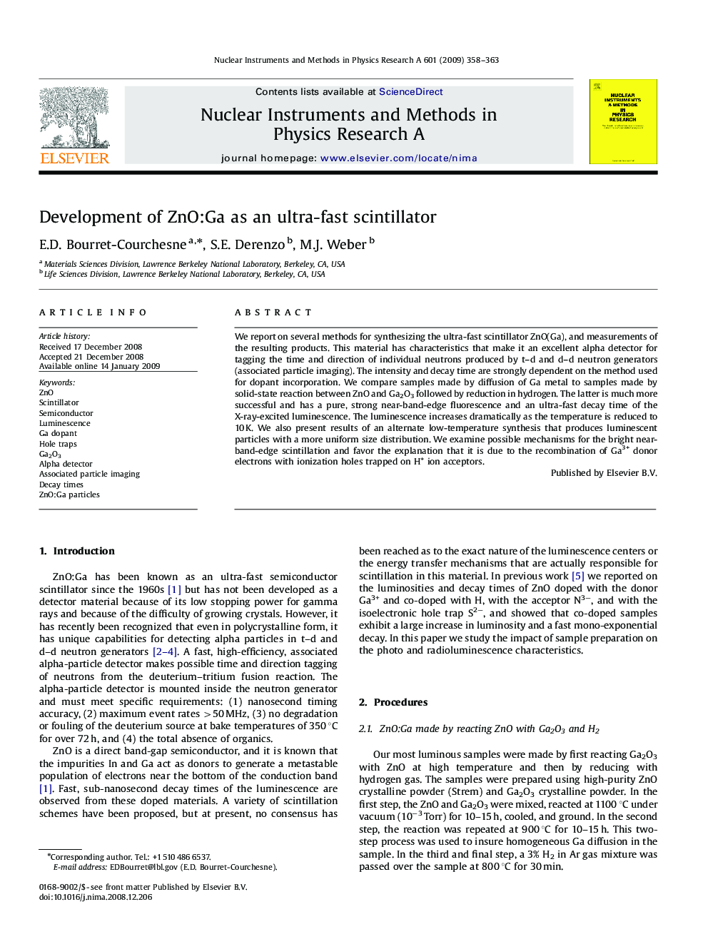 Development of ZnO:Ga as an ultra-fast scintillator