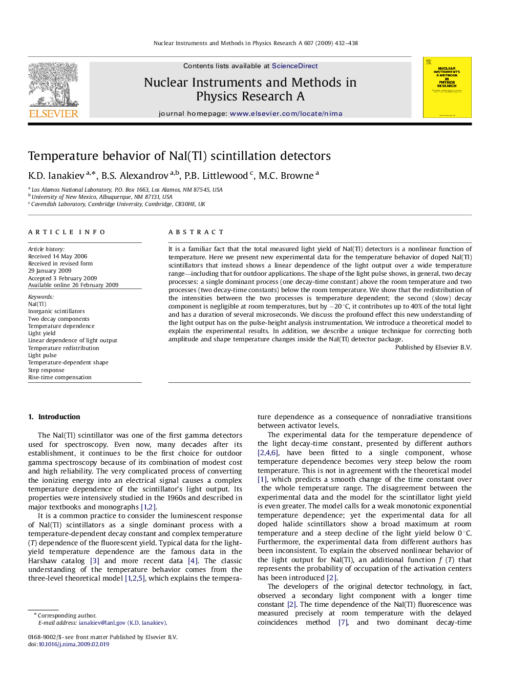 Temperature behavior of NaI(Tl) scintillation detectors