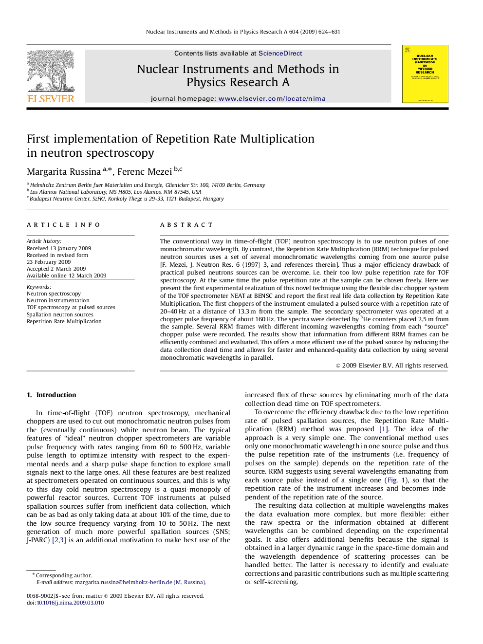 First implementation of Repetition Rate Multiplication in neutron spectroscopy