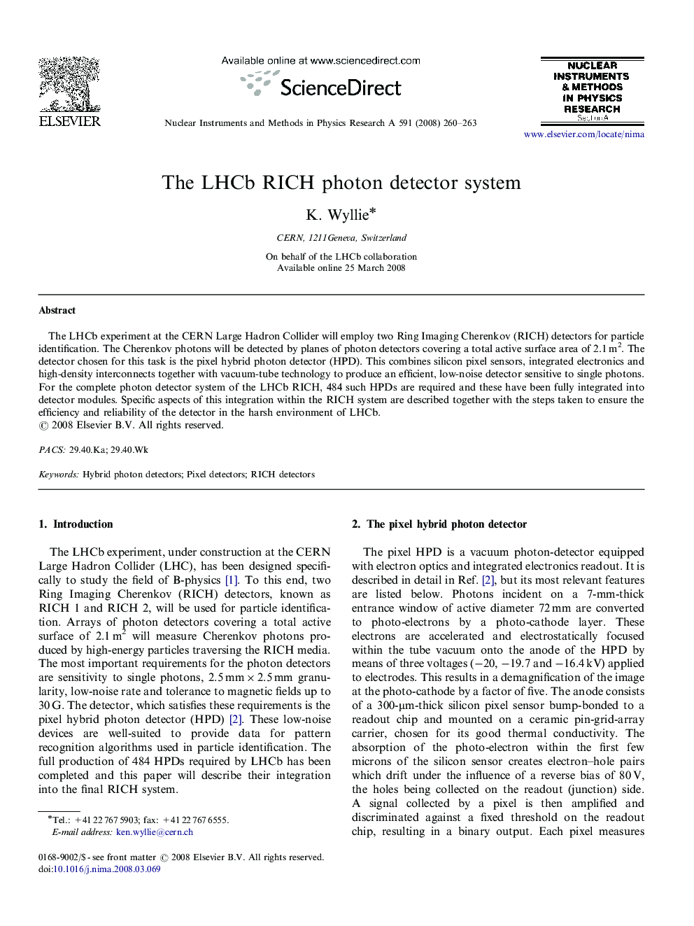 The LHCb RICH photon detector system