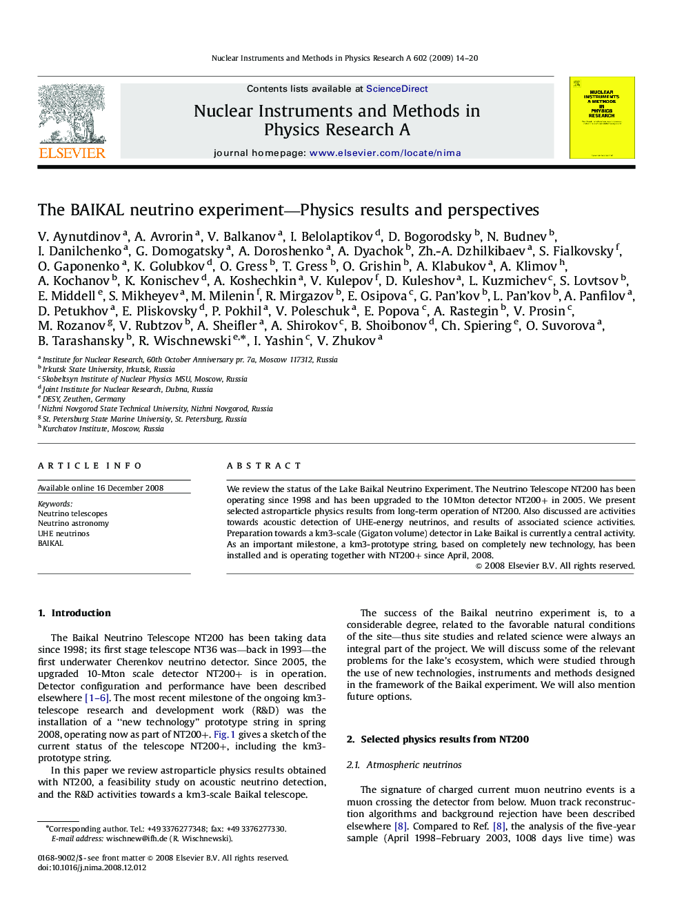 The BAIKAL neutrino experiment—Physics results and perspectives