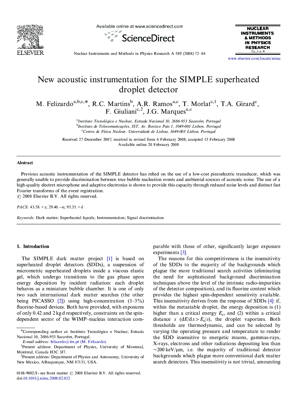 New acoustic instrumentation for the SIMPLE superheated droplet detector