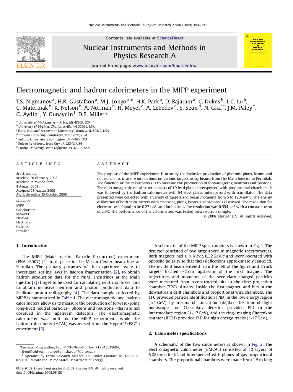 Electromagnetic and hadron calorimeters in the MIPP experiment