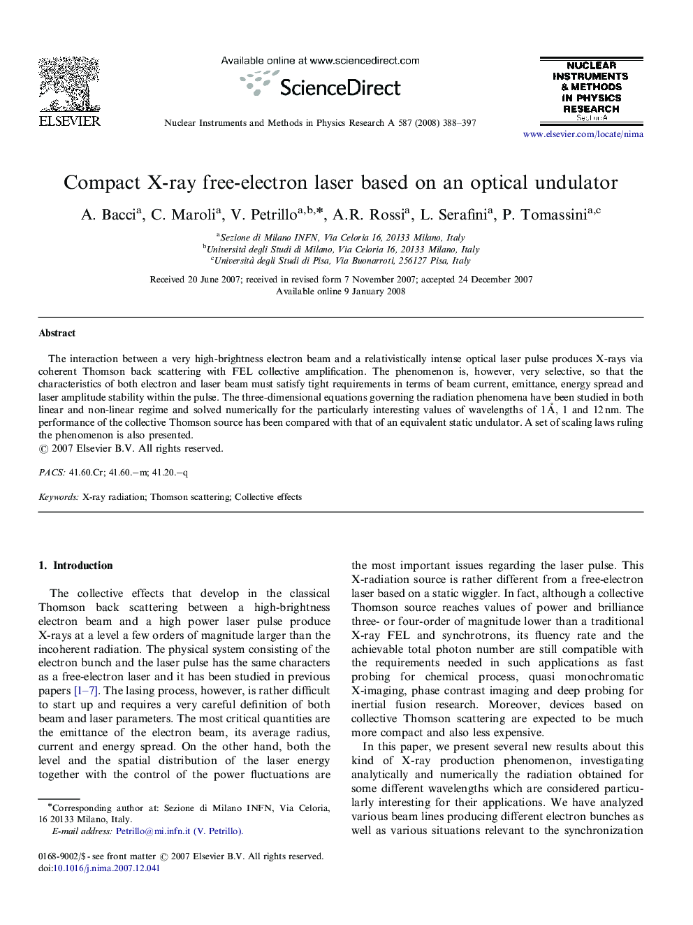 Compact X-ray free-electron laser based on an optical undulator