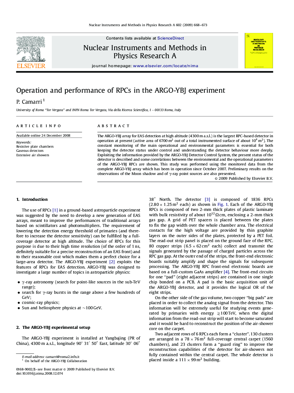 Operation and performance of RPCs in the ARGO-YBJ experiment