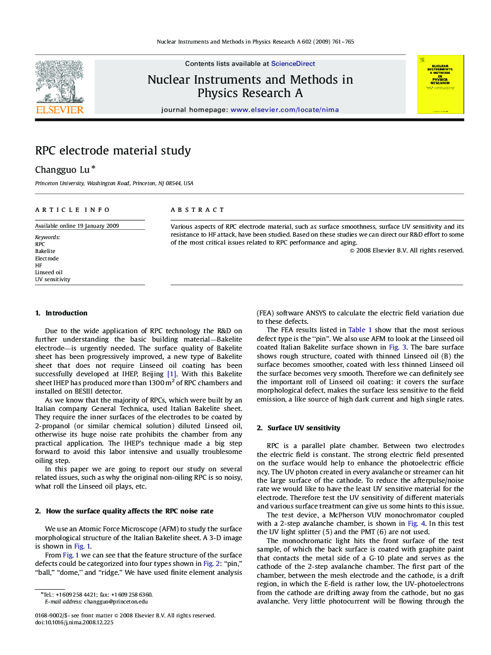 RPC electrode material study