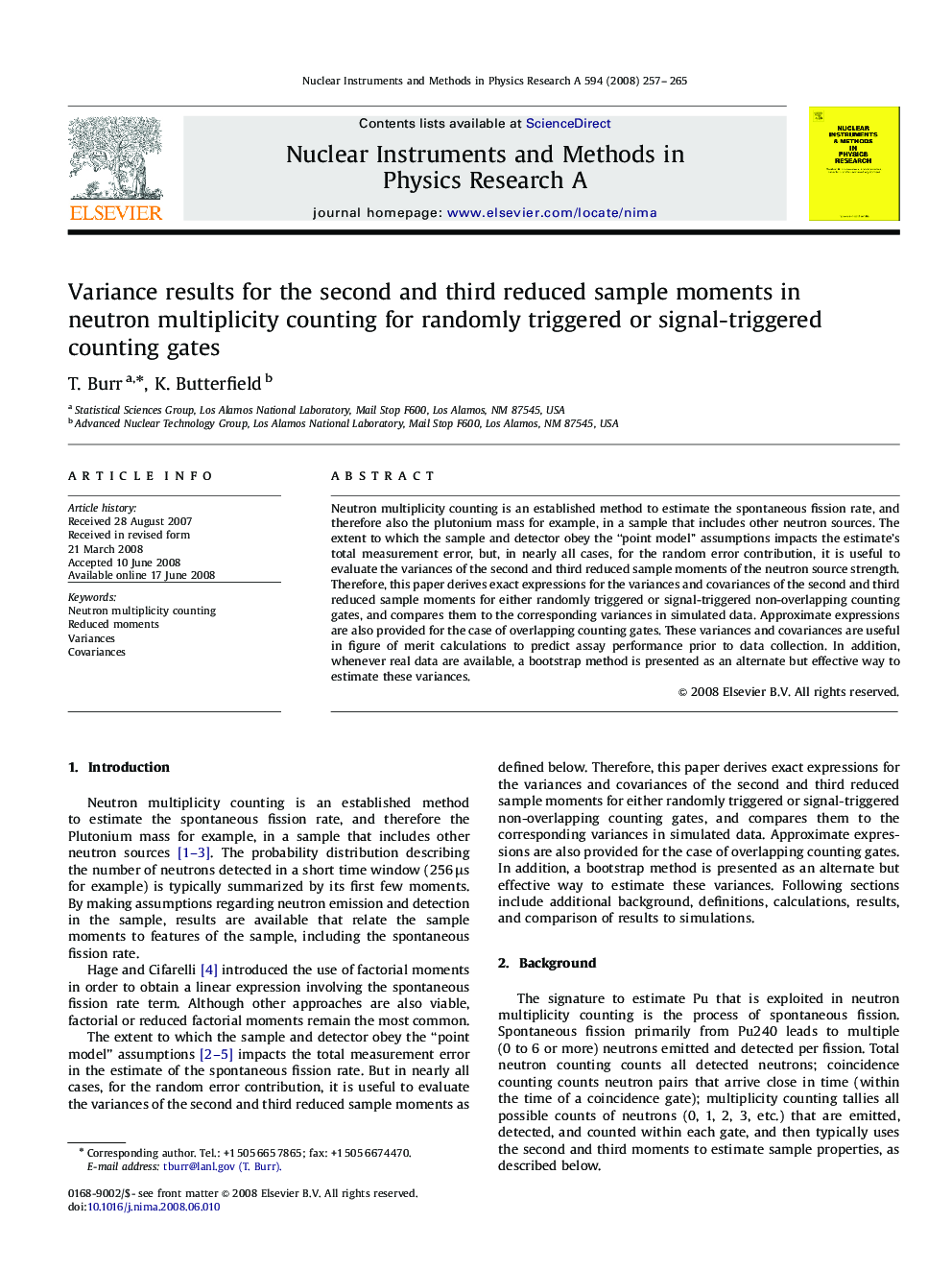 Variance results for the second and third reduced sample moments in neutron multiplicity counting for randomly triggered or signal-triggered counting gates