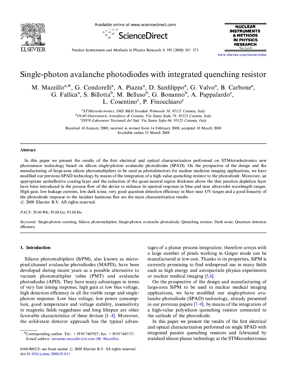 Single-photon avalanche photodiodes with integrated quenching resistor