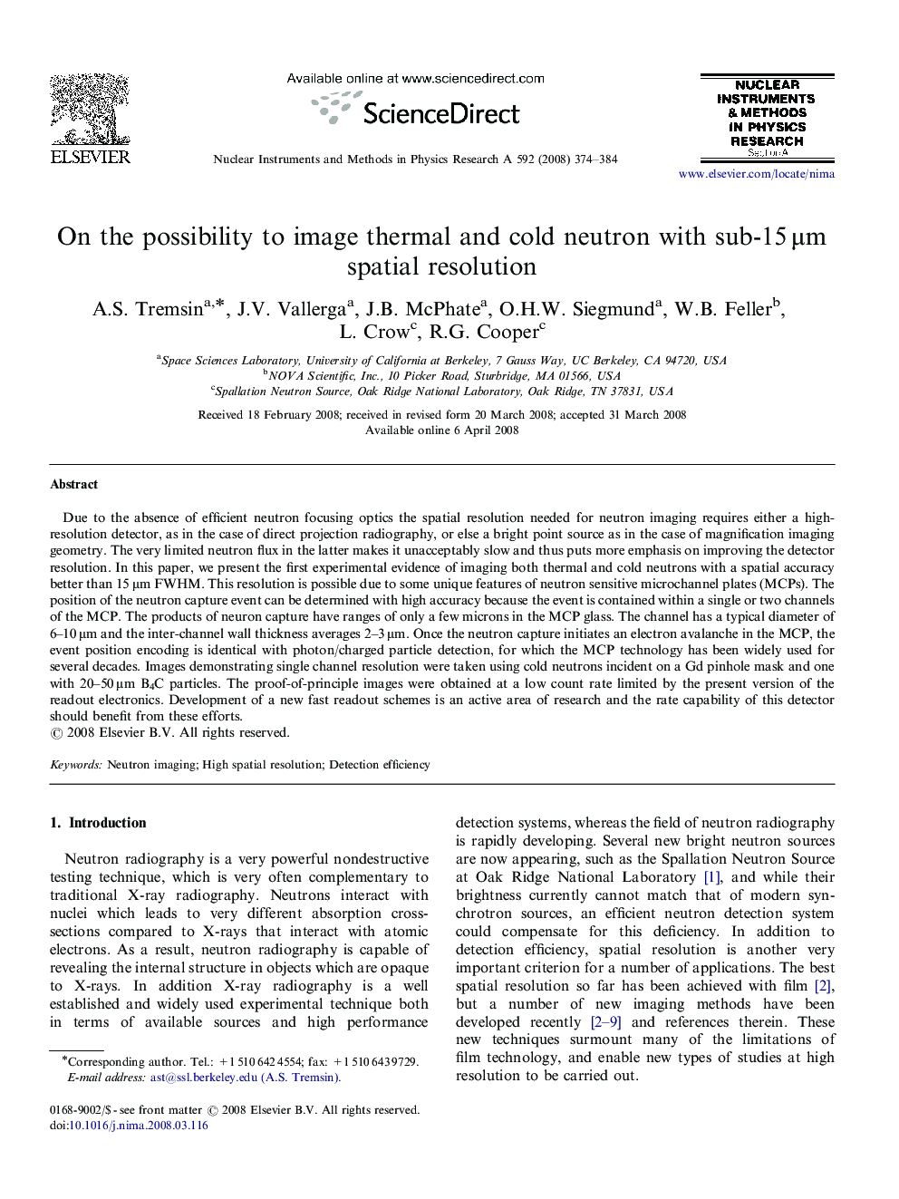 On the possibility to image thermal and cold neutron with sub-15Â Î¼m spatial resolution