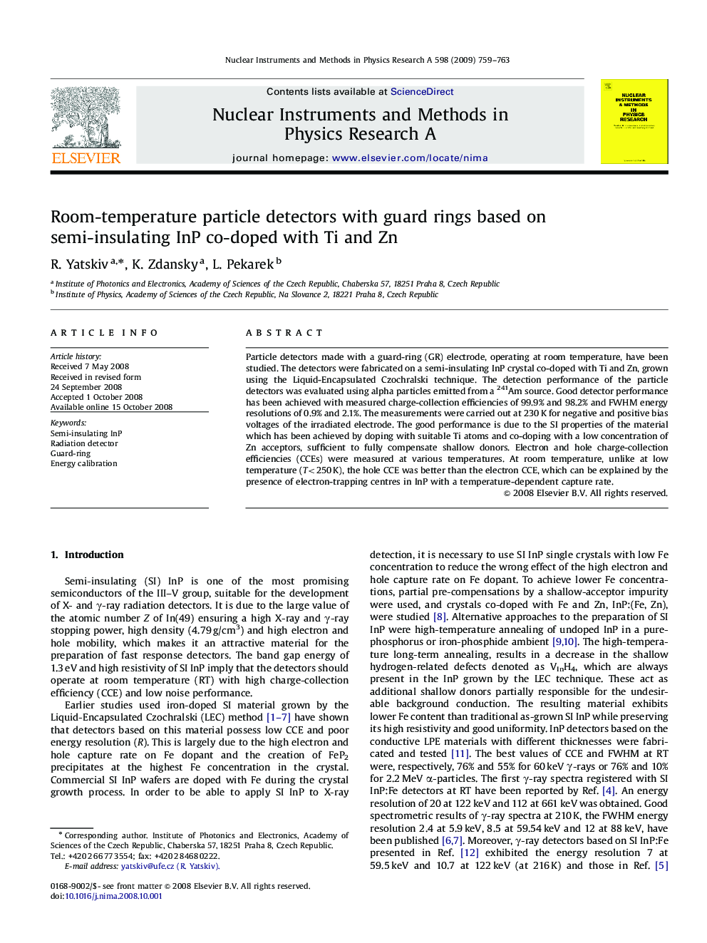 Room-temperature particle detectors with guard rings based on semi-insulating InP co-doped with Ti and Zn