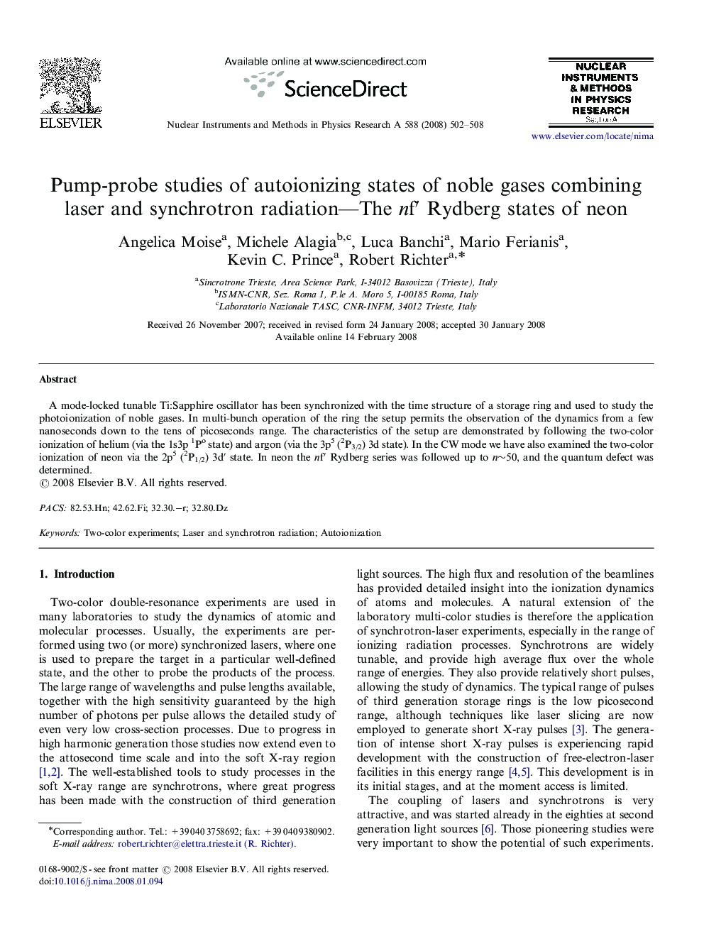 Pump-probe studies of autoionizing states of noble gases combining laser and synchrotron radiation—The nf′ Rydberg states of neon