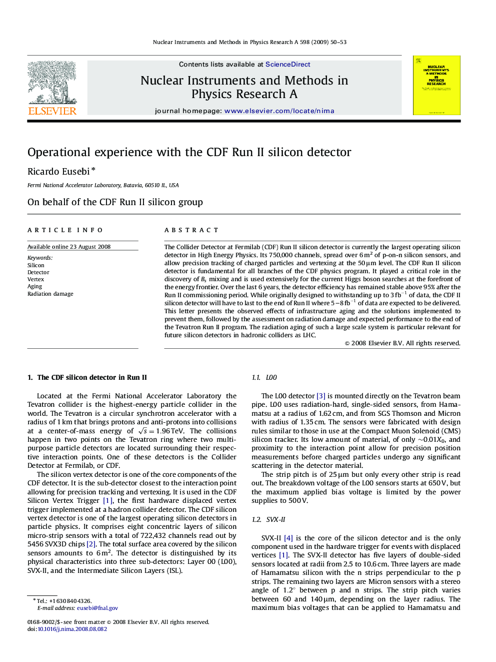 Operational experience with the CDF Run II silicon detector