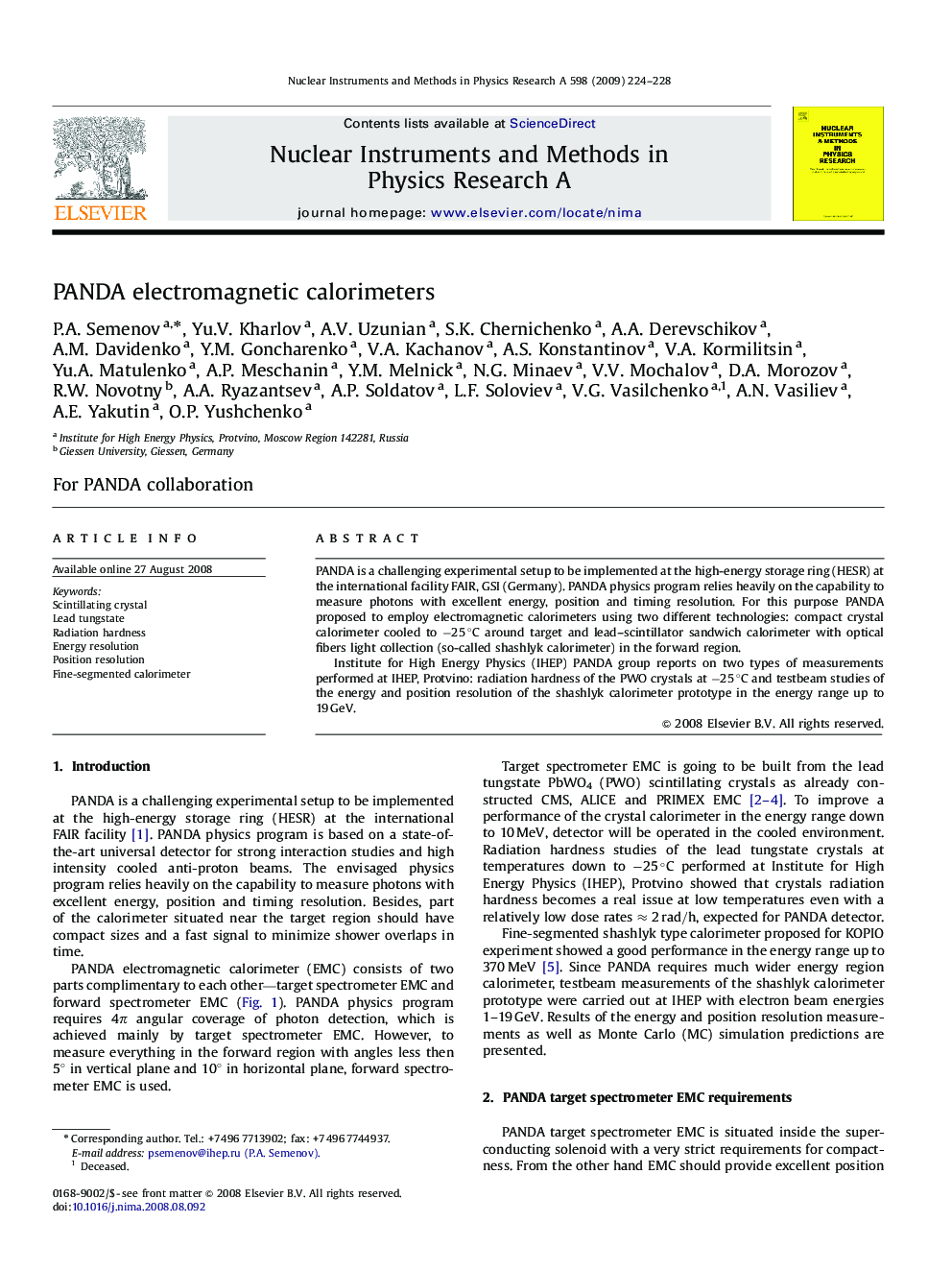 PANDA electromagnetic calorimeters