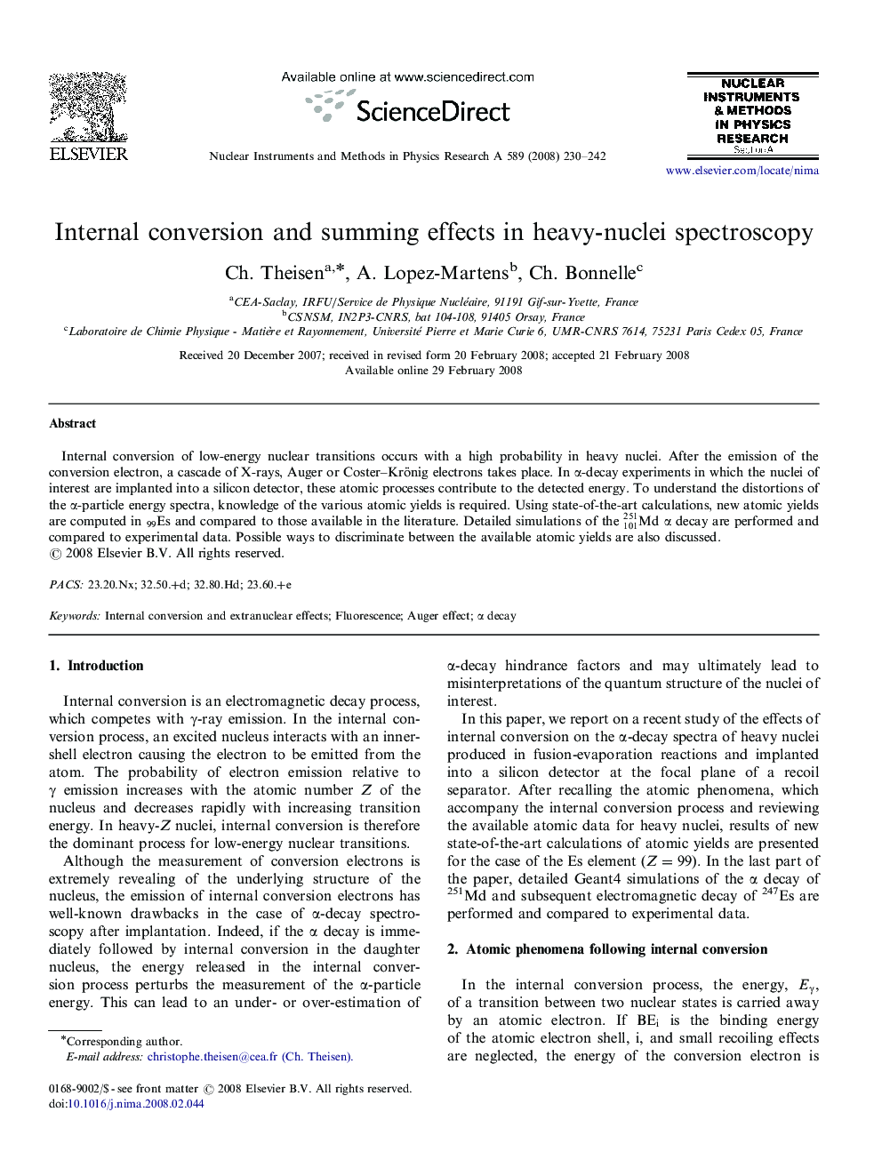 Internal conversion and summing effects in heavy-nuclei spectroscopy