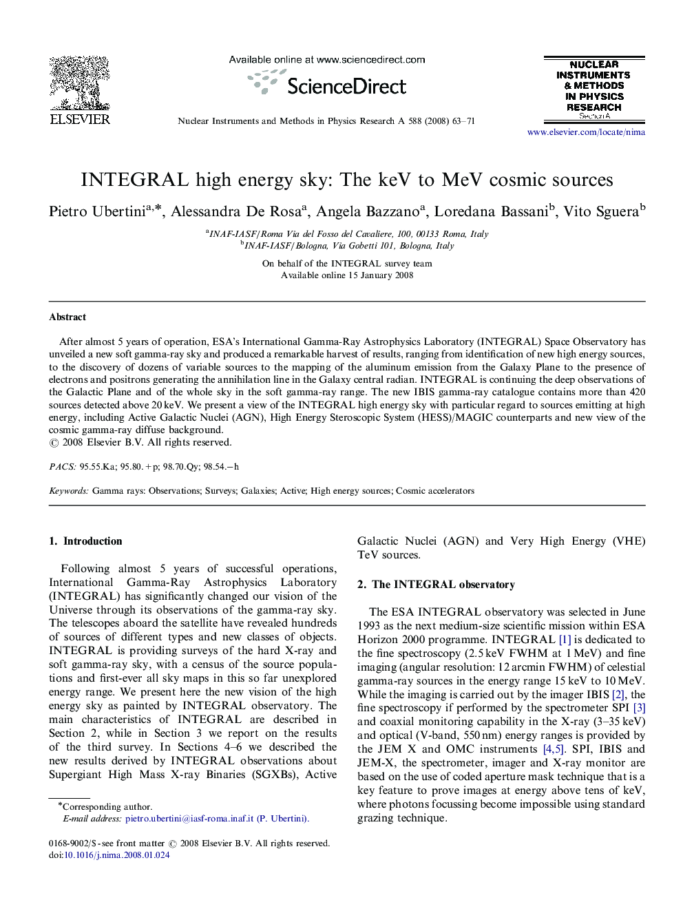 INTEGRAL high energy sky: The keV to MeV cosmic sources