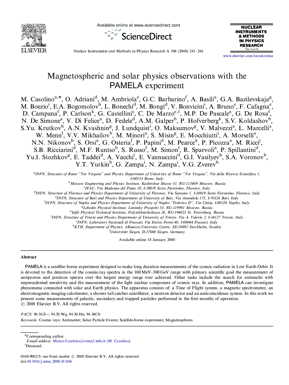 Magnetospheric and solar physics observations with the PAMELA experiment