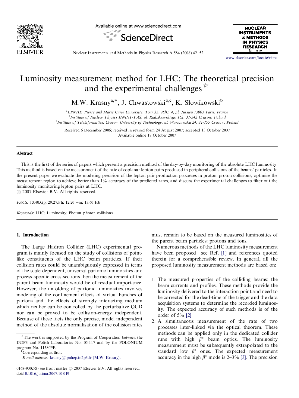 Luminosity measurement method for LHC: The theoretical precision and the experimental challenges