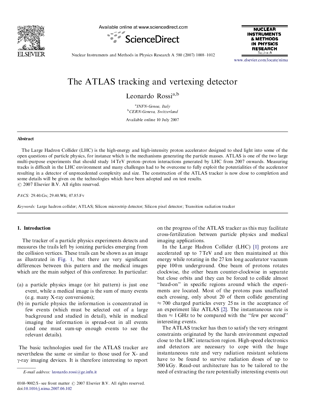 The ATLAS tracking and vertexing detector