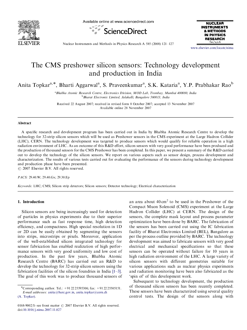 The CMS preshower silicon sensors: Technology development and production in India