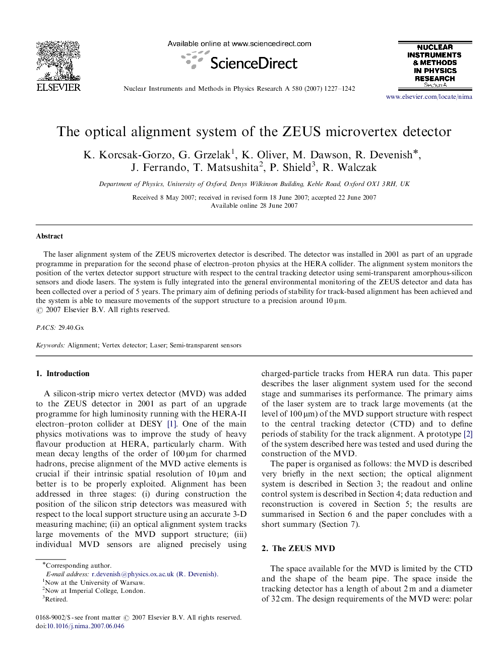 The optical alignment system of the ZEUS microvertex detector