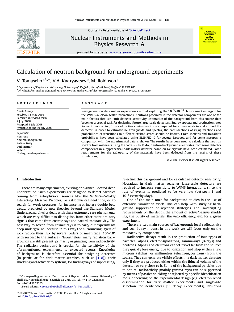 Calculation of neutron background for underground experiments