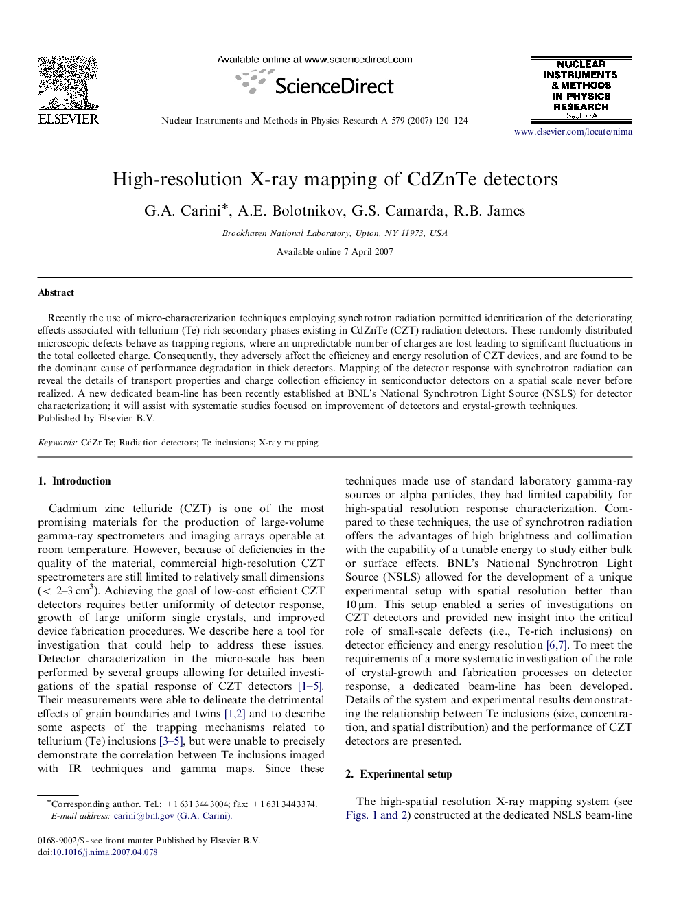 High-resolution X-ray mapping of CdZnTe detectors