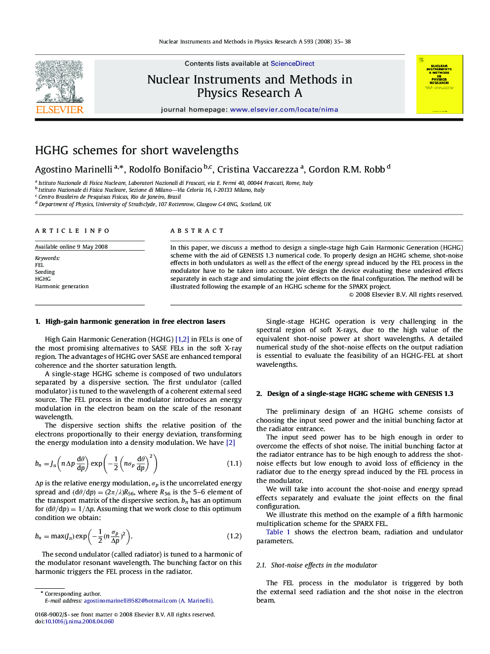 HGHG schemes for short wavelengths