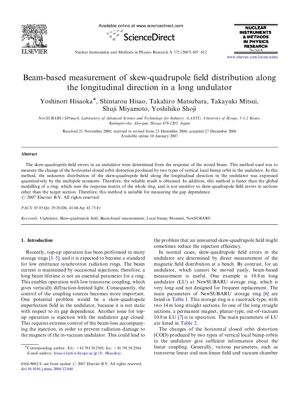 Beam-based measurement of skew-quadrupole field distribution along the longitudinal direction in a long undulator