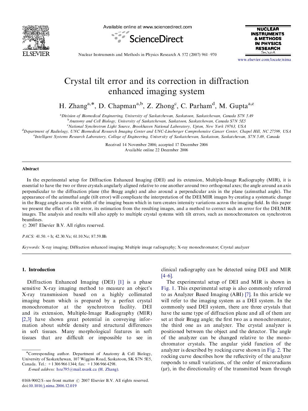 Crystal tilt error and its correction in diffraction enhanced imaging system